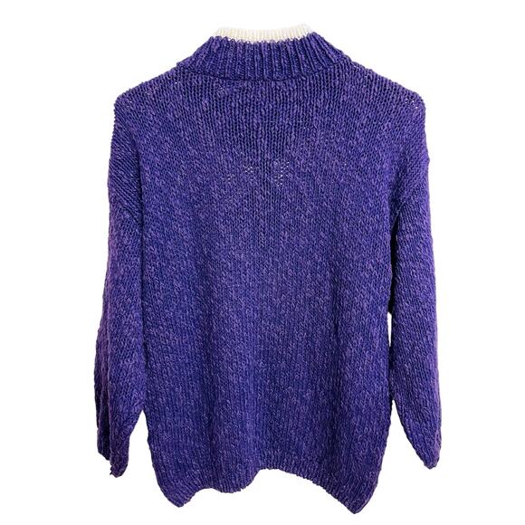 Vintage Lauren Hansen Collar Argyle Silk Angora Wool Blend Sweater Size M Preppy - Picture 2 of 4